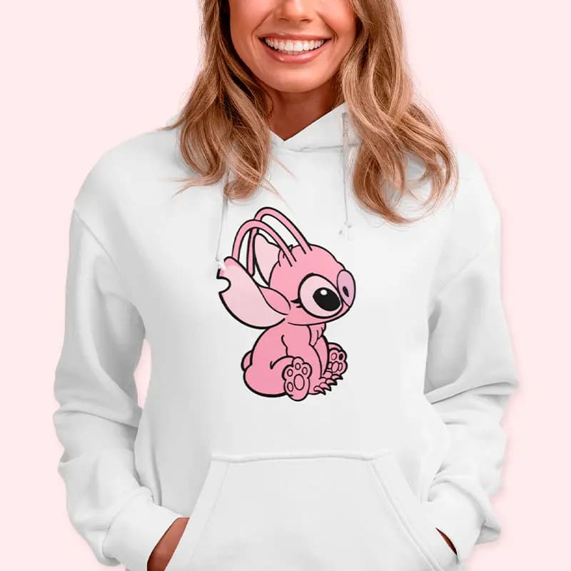 Poleron de Stitch y Angel, estampado para parejas Pigmentón