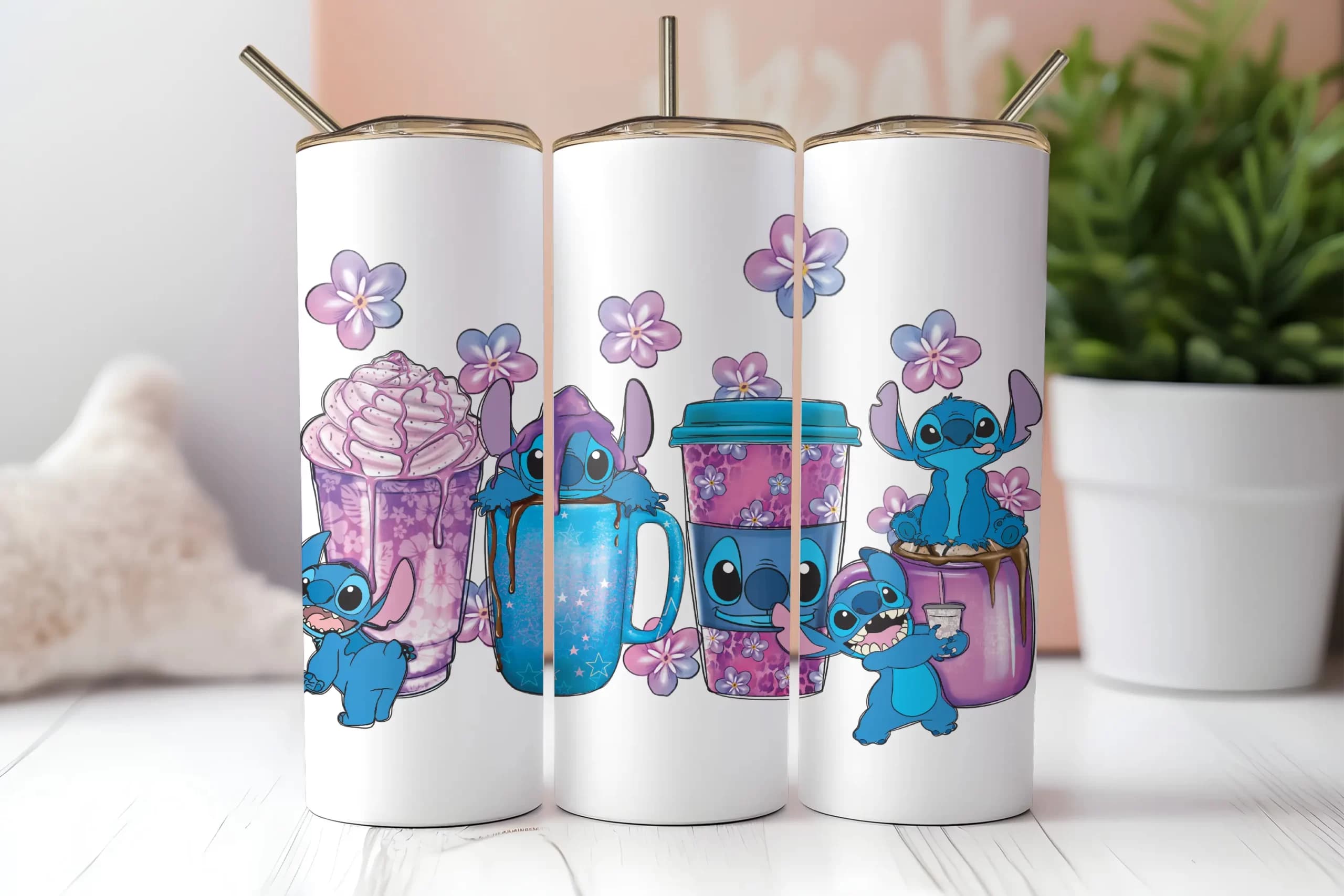 Vaso de Stitch TumblerSkinny Personalizado