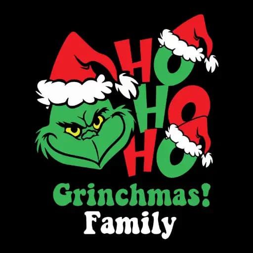 Polera Grinchmas Navidad Negro Family